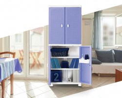 خزانة بلاستيك ثقيل صب بترا بلس صناعة اردنية حجم كبير اربعة ابواب مع رفوف اضافية