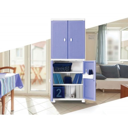 خزانة بلاستيك ثقيل صب بترا بلس صناعة اردنية حجم كبير اربعة ابواب مع رفوف اضافية