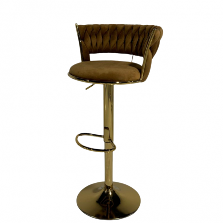 كرسي بار ذهبي مع عيار طالع نازل منجد مخمل وظهر نفخ مجدول كرسي بار ذهبي مع عيار طالع نازل منجد مخمل وظهر نفخ مجدول