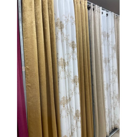 ستائر شام لون ذهبي