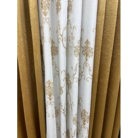 ستائر شام لون ذهبي