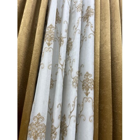 ستائر شام لون ذهبي