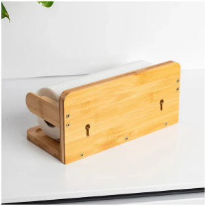 ستاند محارم تعليق مع رف خشب بامبو