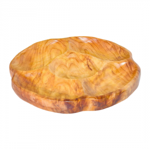 جاط مكسرات / فواكه مضيفة مدور خشب طبيعي مقسم 5 اقسام  32 سم