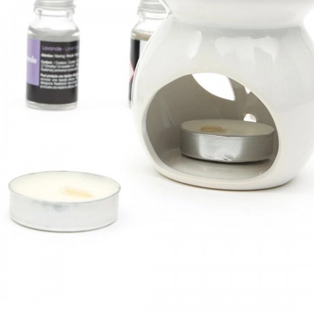 مبخرة مع شمعة معطرة وعلب زيت 6 قطع مبخرة مع شمعة معطرة وعلب زيت 6 قطع