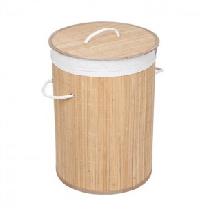 سله غسيل خشب بامبو