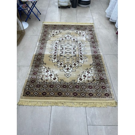 سجاد حرير مقاس 220 × 310 لون بيج سداسي HARER