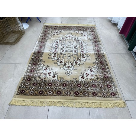 سجاد حرير مقاس 220 × 310 لون بيج سداسي HARER