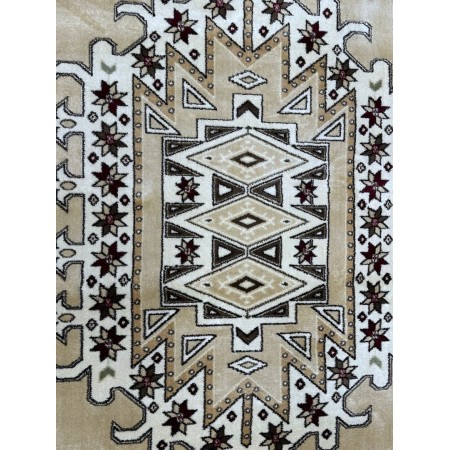 سجاد حرير مقاس 220 × 310 لون بيج سداسي HARER