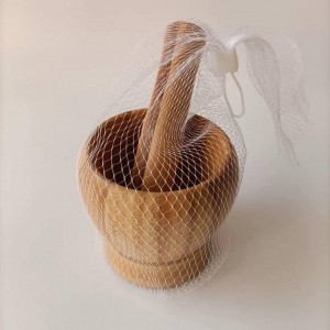 مدق ثومة / هاون بلاستيك شكل بامبو