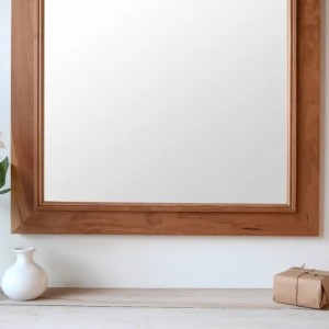 مراة مستطيل باطار بلاستيكي لون خشبي مقاس 35 * 45 سم مراة مستطيل باطار بلاستيكي لون خشبي مقاس 35 * 45 سم