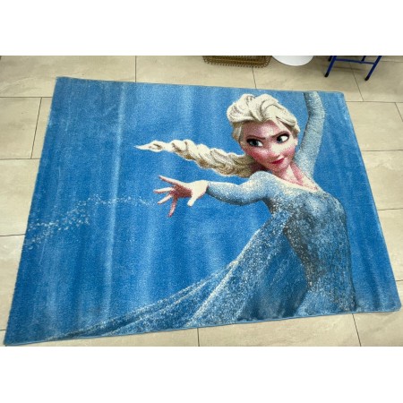 سجاد مطبع رسومات مقاس 140 × 200 العاب فروزن ازرق