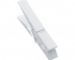 ملاقط غسيل بلاستيك لون ابيض 24 قطعة