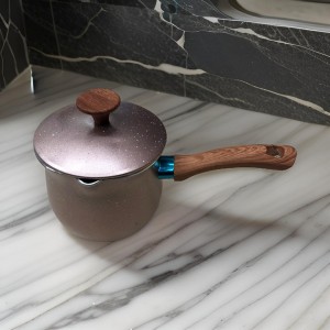 غلاية قهوة - حليب جرانيت مع غطا و يد خشب غلاية قهوة - حليب جرانيت مع غطا و يد خشب