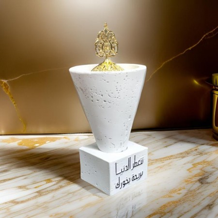 مبخرة مدور مخروط عظم ابيض/أسود حجم وسط