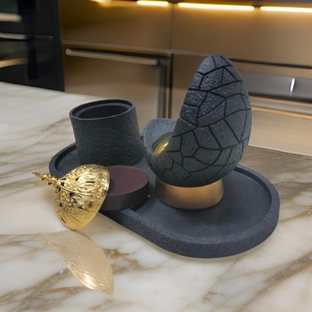 طقم مبخرة عظم شكل هلال