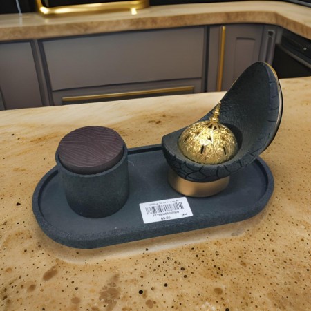 طقم مبخرة عظم شكل هلال