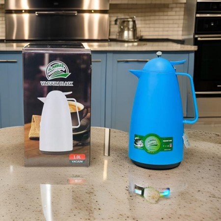 ثيرموس قهوة ساخن - بارد بلاستيك مع كبسة ويد شكل مستطيل سادة