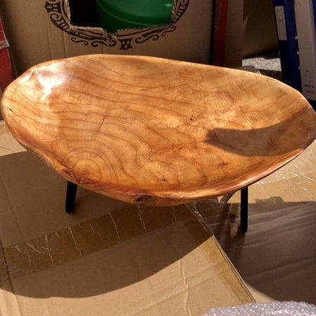 جاط تقديم / تفضيل فواكه خشب يدوي ثقيل مقاس 36 × 22 × 14 مع ستاند حديد