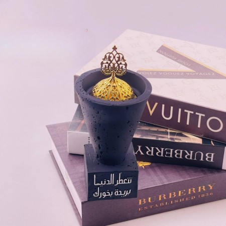 مبخرة مدور مخروط عظم ابيض/أسود حجم وسط