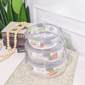 طقم طبروير اكرليك شفاف 3 قطع مدور 1 - 2 - 3 لتر