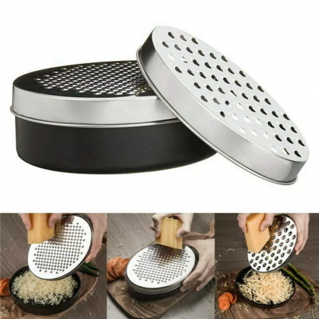 مبشرة ستانلس ستيل بيضاوي 2 وجه مع علبة LETS COOK