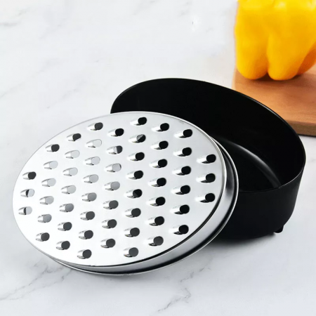 مبشرة ستانلس ستيل بيضاوي 2 وجه مع علبة LETS COOK