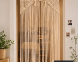ستائر برادي باب مكرمية صنارة هندي 115×200 سم