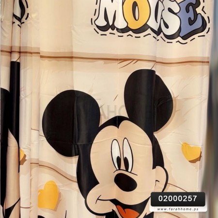 ستائر يونيكورن Unicoren رسومات اطفال ديزني مطبع قطعتين مقاس 140 × 250 سم بلاك اوت / ستان لاث