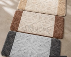  دعسة حمام / مغسلة قطعة واحدة مقاس 50 × 80 SILVER CASUAL الوان سادة او مقلم