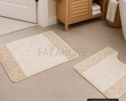  طقم حمام قطعتين مقاس 50 × 80 SILVER CASUAL الوان سادة او مقلم WELL