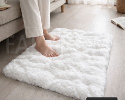 دعسة فروة ارنب نافر بابلز 50 × 90 لون ابيض