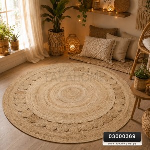 سجاد هندي قش يدوي ثقيل مدور   150سم