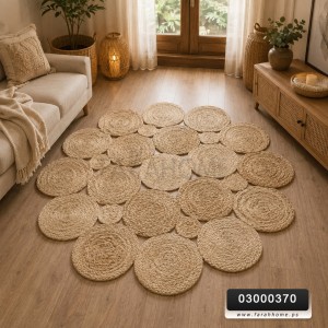 سجاد هندي قش يدوي ثقيل مدور   120سم