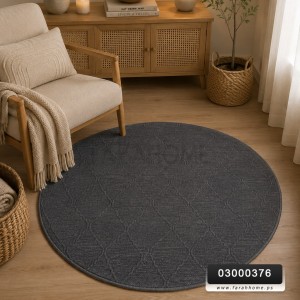 سجاد قش تركي ثقيل مدور/ نورس 115×115