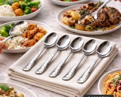 طقم معالق حجم كببير 6 / 12 قطعة - خامة اقتصادية