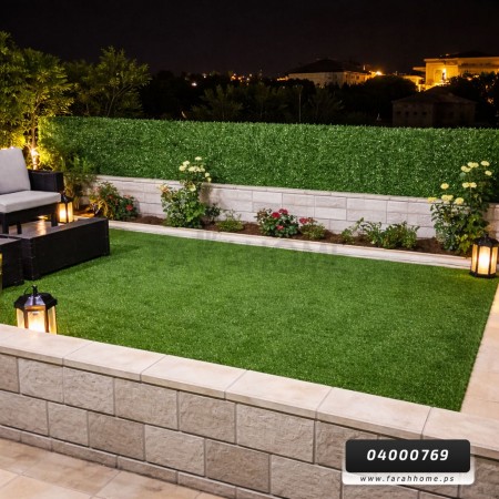 رول شبك انجيل صناعي للجدران بارضية حديد 10 م × 1 م