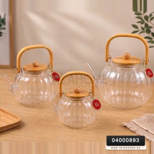 اباريق شاي زجاج مع غطاء 1.5لتر