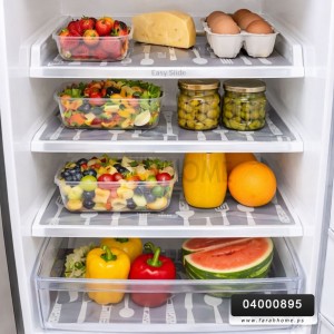 داخلي ثلاجة - جوارير بي في سي 4 قطع شفاف داخلي ثلاجة - جوارير بي في سي 4 قطع شفاف