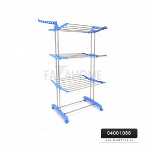 منشر غسيل بلاستيك ثلاثة طبقات مع عجال ( الاصلي ) منشر غسيل بلاستيك ثلاثة طبقات مع عجال ( الاصلي )