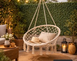 مراجيح صناره تعليق مدورة 80 سم خيط مكرميه - مرجيحة خيطان مرجوحة - مرجيحة