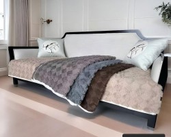 وجه طقم ارضيات كنب 7 فرو الارنب نقش بوهيمي