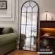 مراة شكل شباك حديد ذهبي 60 × 170 سم