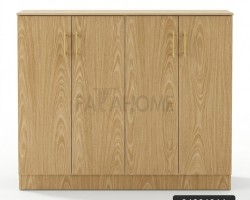 خزانه احذيه / تنظيم خشب بامبو 3 دفة 100 × 120 × 35 cm