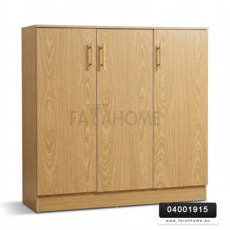 خزانه احذيه / تنظيم خشب بامبو 3 دفة 100 × 90 × 35 cm