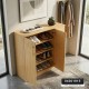 خزانه احذيه / تنظيم خشب بامبو 3 دفة 100 × 90 × 35 cm