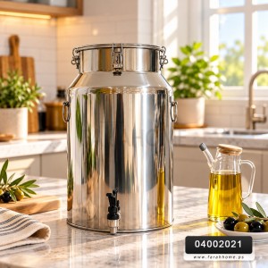 جلن /جرة زيت - حليب ستانليس 24 لتر مقاس  25 × 50 سم