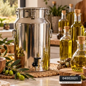 جلن /جرة زيت - حليب ستانليس 24 لتر مقاس  25 × 50 سم
