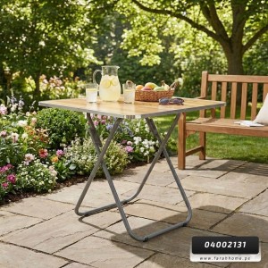 طاولة خشب مربعة ارجل معدن قابلة للفتح 80×80