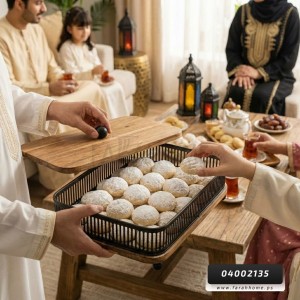 مضيفة خشب هندي مستطيل